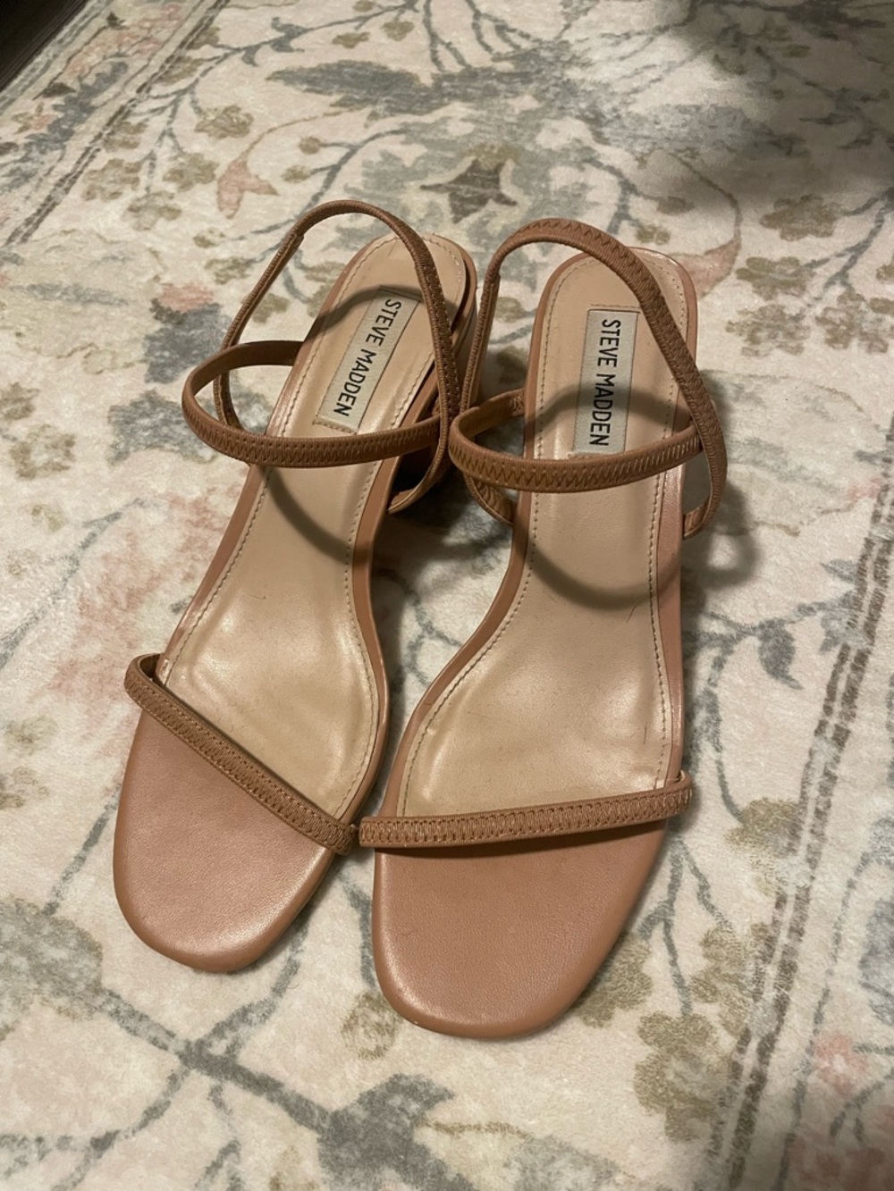 Steve Madden Tan Strappy Heeled Sandals